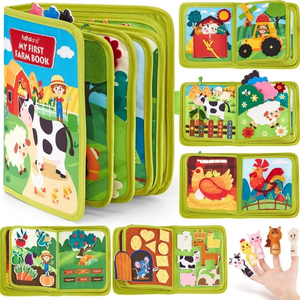 Livro Sensorial Montessori de Feltro de Atividades para Viagem de Carro Habilidades Motoras Finas