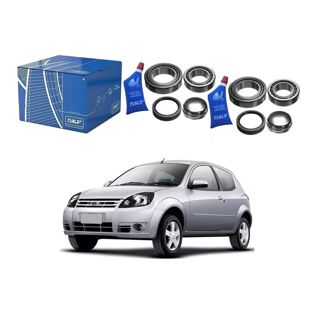 Par Kit Rolamento Roda Traseiro Ford Ka 1.0 2012