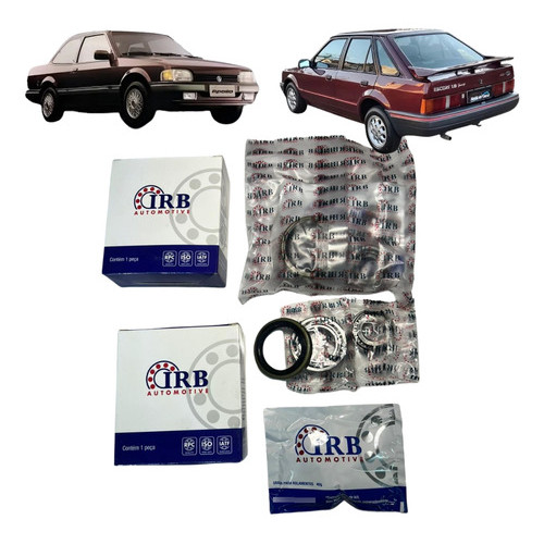 2 Kits Rolamento Roda Traseira Escort Apollo Até 92