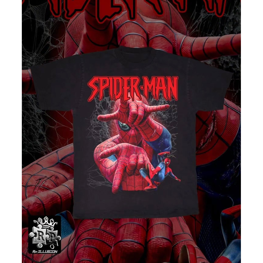 Camisa de Homem Spider - Man Preta, Com Patamar de Tela e Cor Vermelha, Ideal para Ocasiões Informais