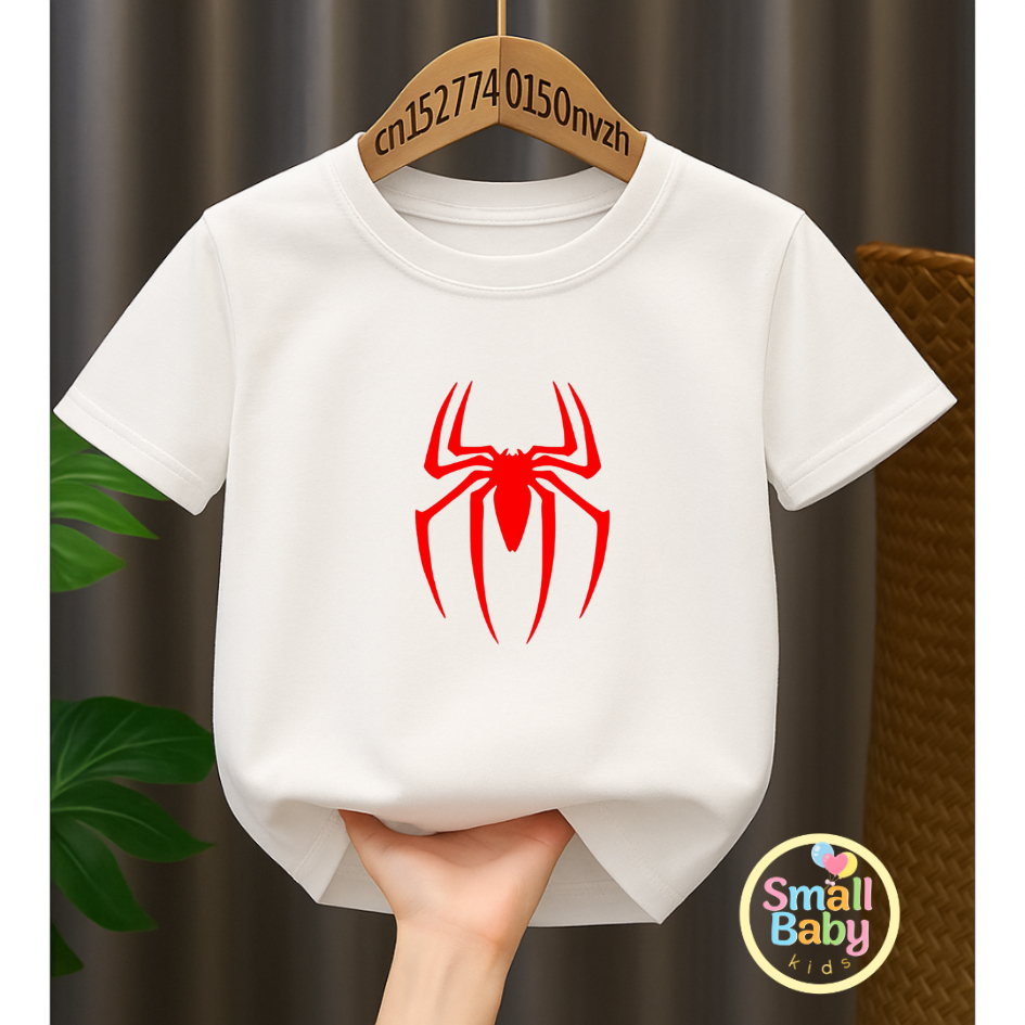 Camiseta Infantil Juvenil Unissex Aranha Vermelha Spider Man Homem Filme Desenho Estampado