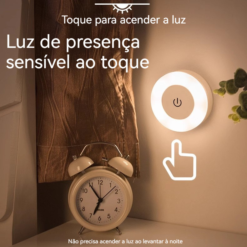 Mini luz noturna LED Sensível Ao Toque USB recarregável luz de Cabeceira Luz de atmosfera variável de três cores