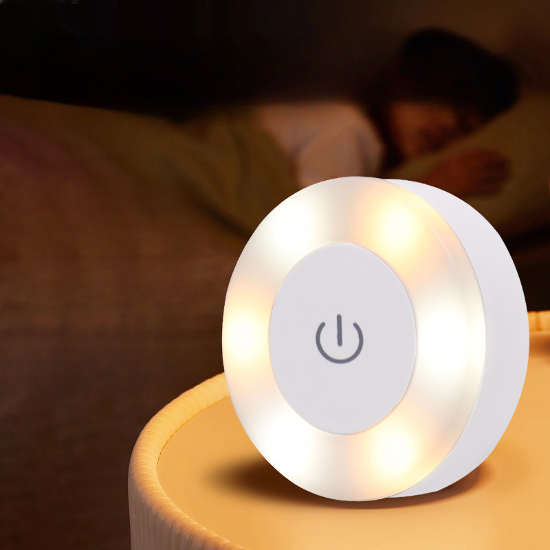 Mini luz noturna LED Sensível Ao Toque USB recarregável luz de Cabeceira Luz de atmosfera variável de três cores