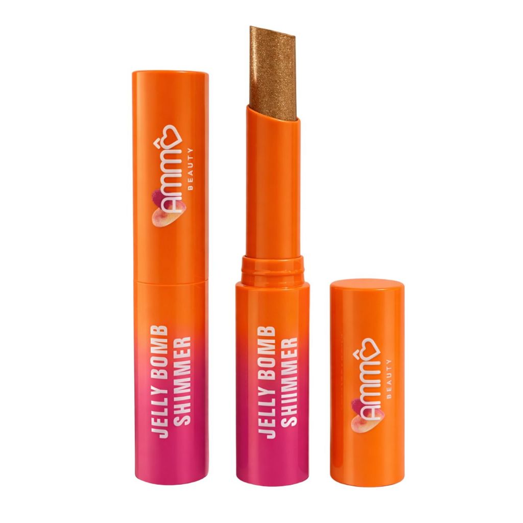 Iluminador em Bastão Jelly Bomb Shimmer Cor 03 Ammô Beauty Stick Rosto Efeito Glow Cintilante