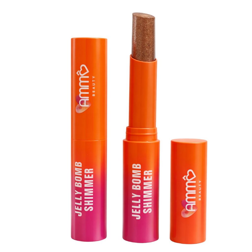 Jelly Bomb Shimmer Cor 04 Ammô Beauty Iluminador Stick Bastão Rosto Efeito Glow Cintilante