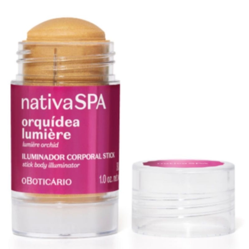 LANÇAMENTO!! ILUMINADOR CORPORAL STICK NATIVA SPA ORQUÍDEA LUMIÈRE 30G O BOTICÁRIO