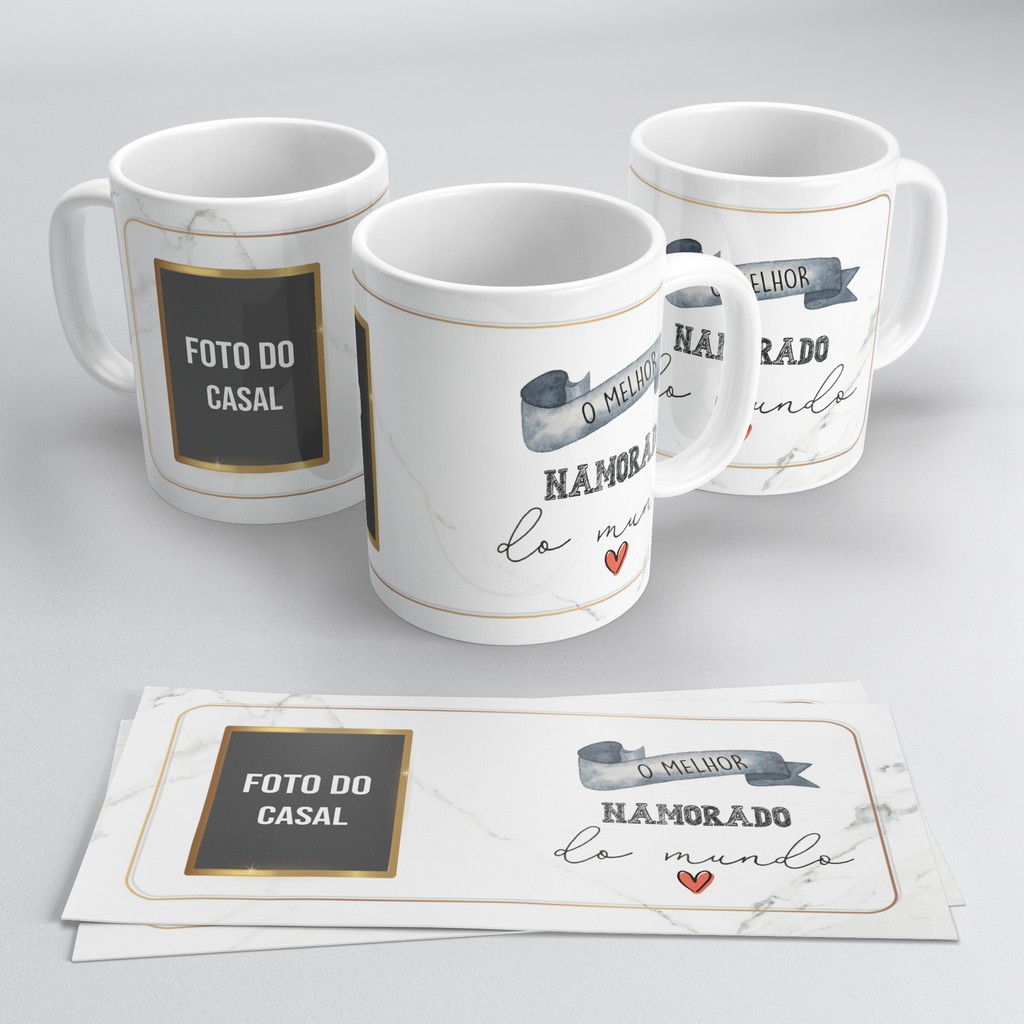 Caneca Para O Melhor Namorado Do Mundo - Com Foto - 325ml