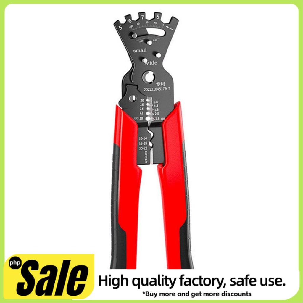 1 Peça Alicate De Descascamento De Fio Metal Vermelho Para Corte De Cabo Friso Dobra Stripper Chave Cortador Crimper Fer