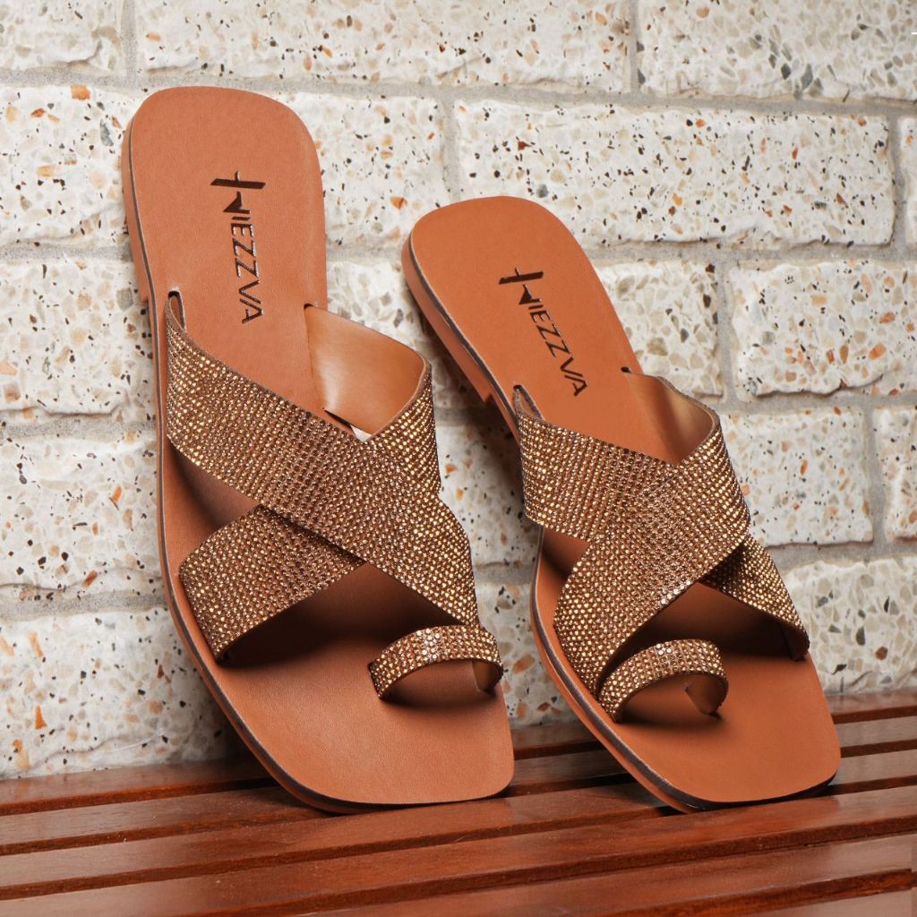 Sandália Feminina Rasteirinha Casual Com Strass Super Macia e Leve Lançamento Promoção
