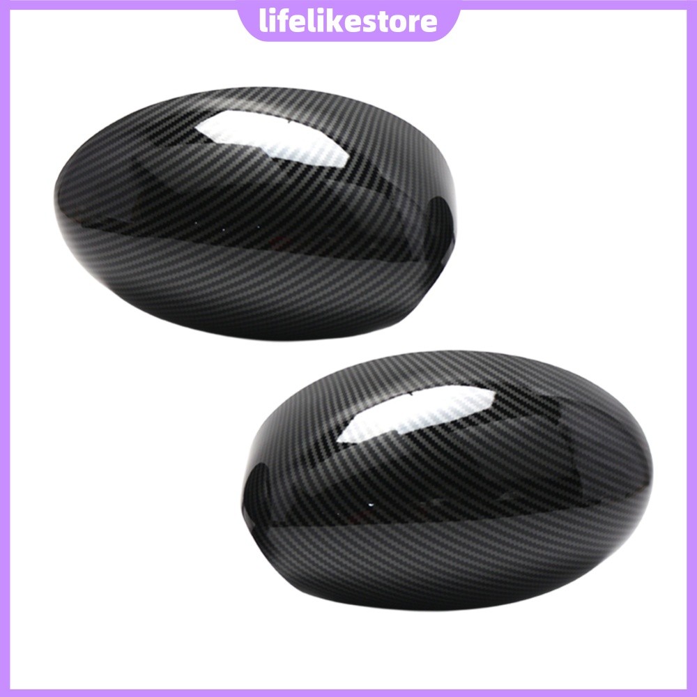 2 Peças Tampas Retrovisores Pretas Para Acessório De Segurança Mini Cooper R50 R53 R52 00-08 [lifelikestore.br]
