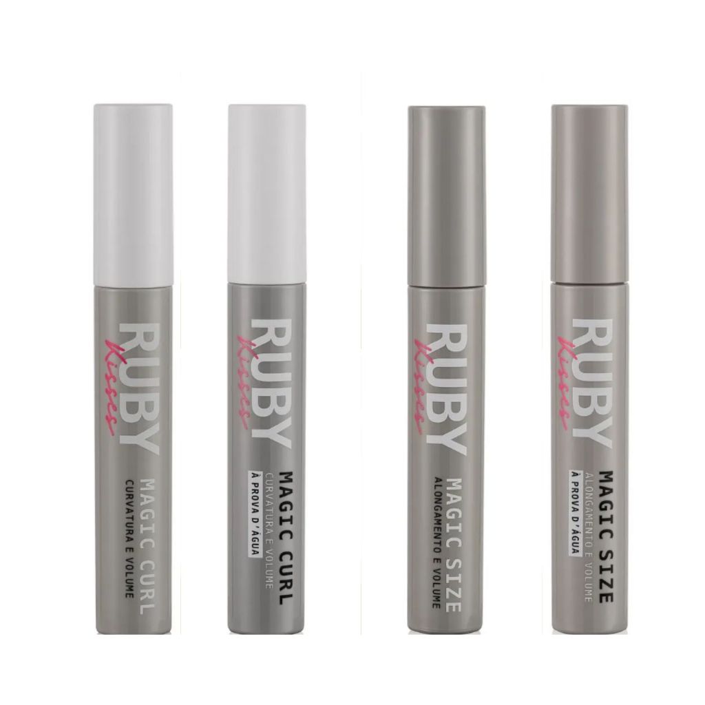 Máscara de Cílios Magic Curl Magic Size RK Ruby Kisses - Lavável, À Prova D'Água