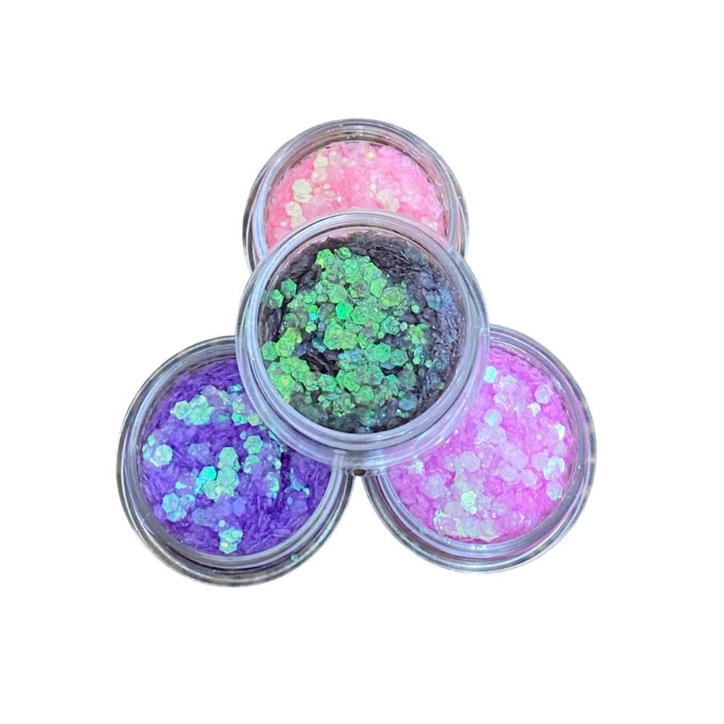 Kit Glitter Coleção Magic Holo - (4 Unidades)
