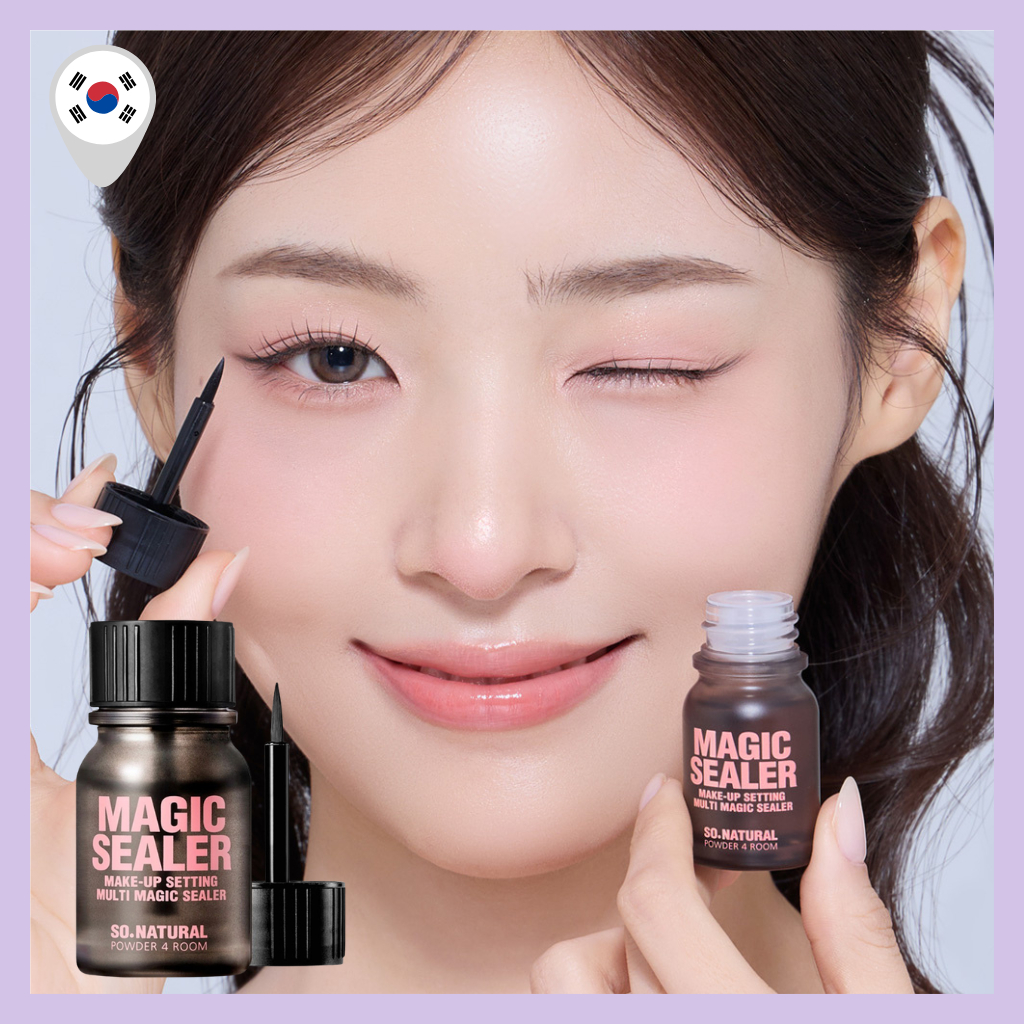 [SO.NATURAL] Pó 4 Quarto Configuração De Maquiagem Multi Magic Sealer 10ml-Revestimento Para Olhos À Prova De Manchas ,