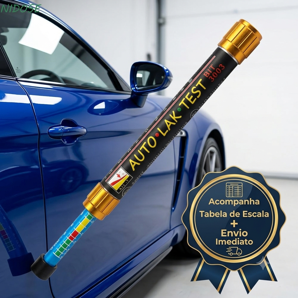 Caneta Teste Pintura Carro Batido Medidor Espessura Massa Tinta Pintura Automotiva Com Imã