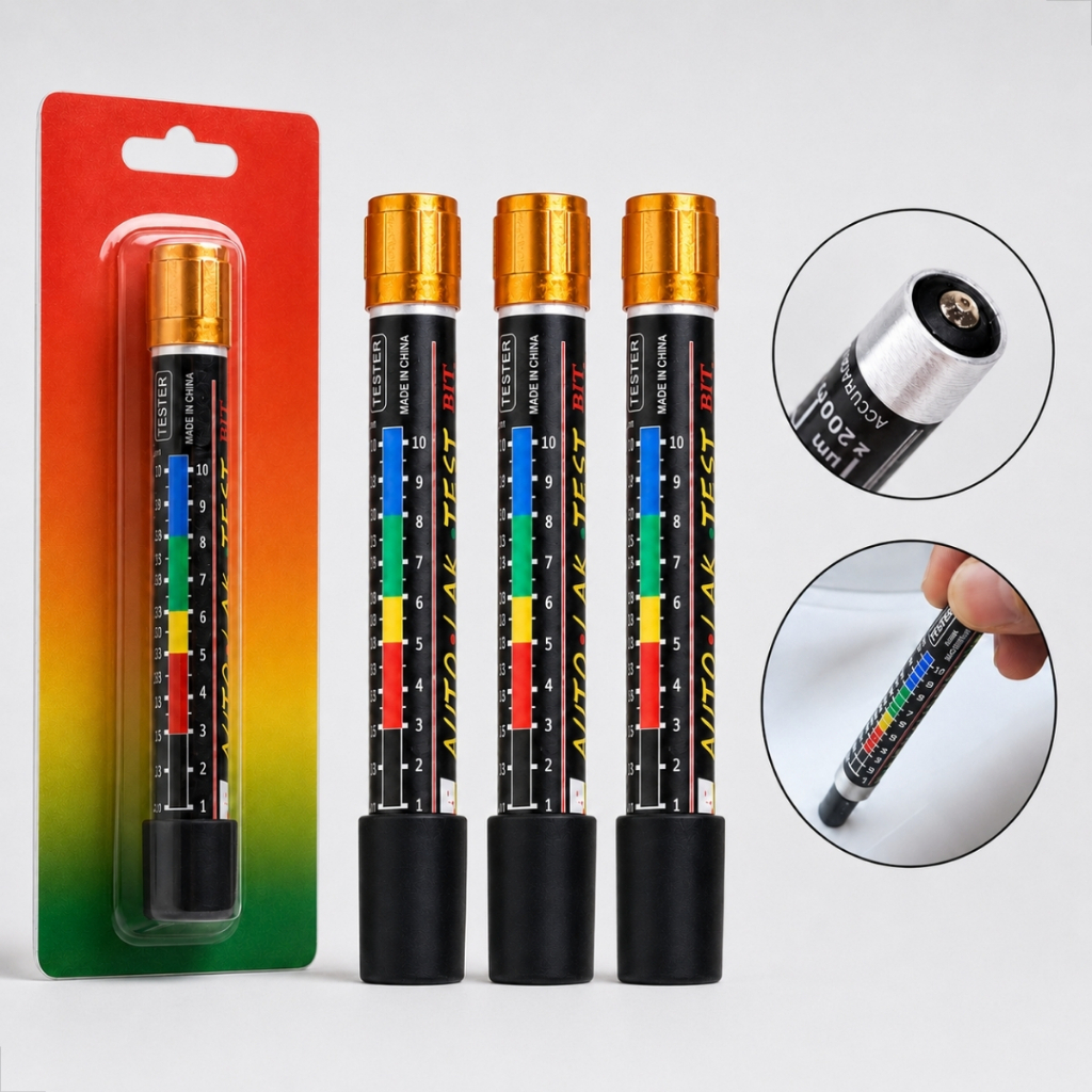 Kit Caneta Medidor de Espessura Tintas Automotiva Camada de Pinturas Magnético Carro Batido Profissional
