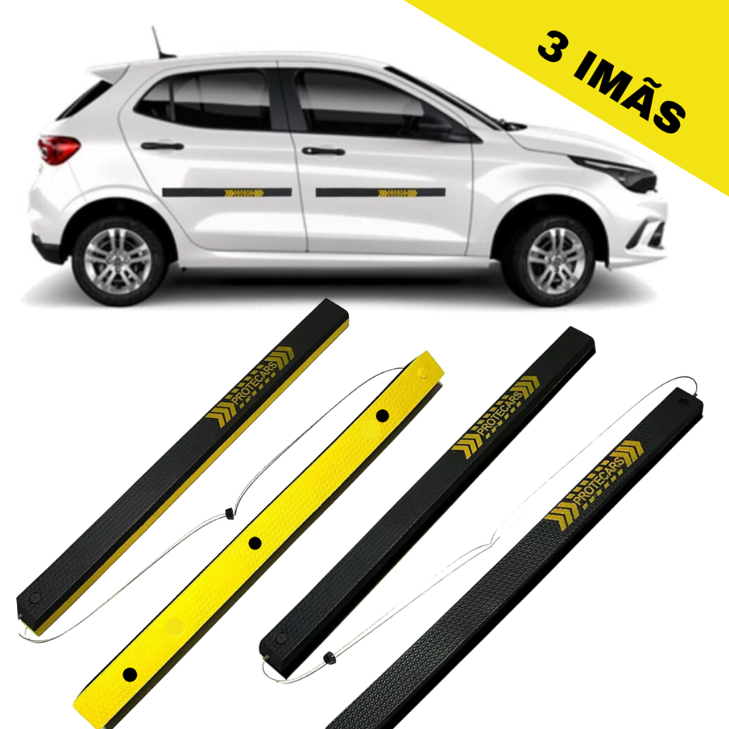 Kit 4 Protetores Magnéticos de Porta para Carro – EVA, Imã Forte, Anti‑Batida, Anti‑Furto com Cabo de Aço
