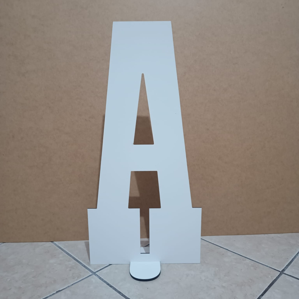 1 Número Ou Letra De Chão 60cm Altura MDF Fica Em Pé no Chão!Branco