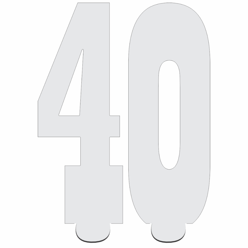 Letras ou números de 40cm de altura MDF Branco FICA EM PÉ!!PRONTA ENTREGA