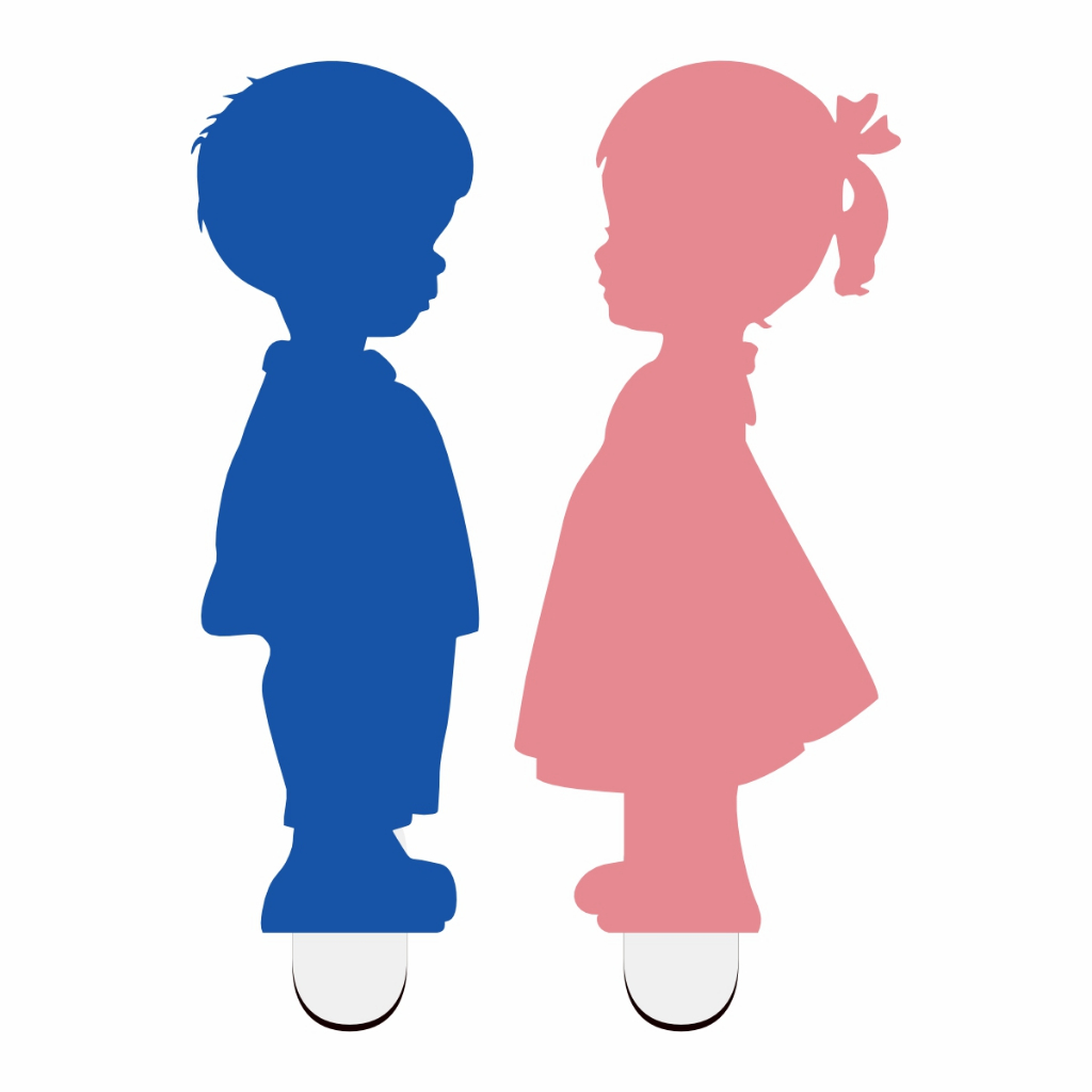 Menino ou Menina Boy or Girl Chá Revelação MDF 60cm de altura Fica m Pé Azul e Rosa