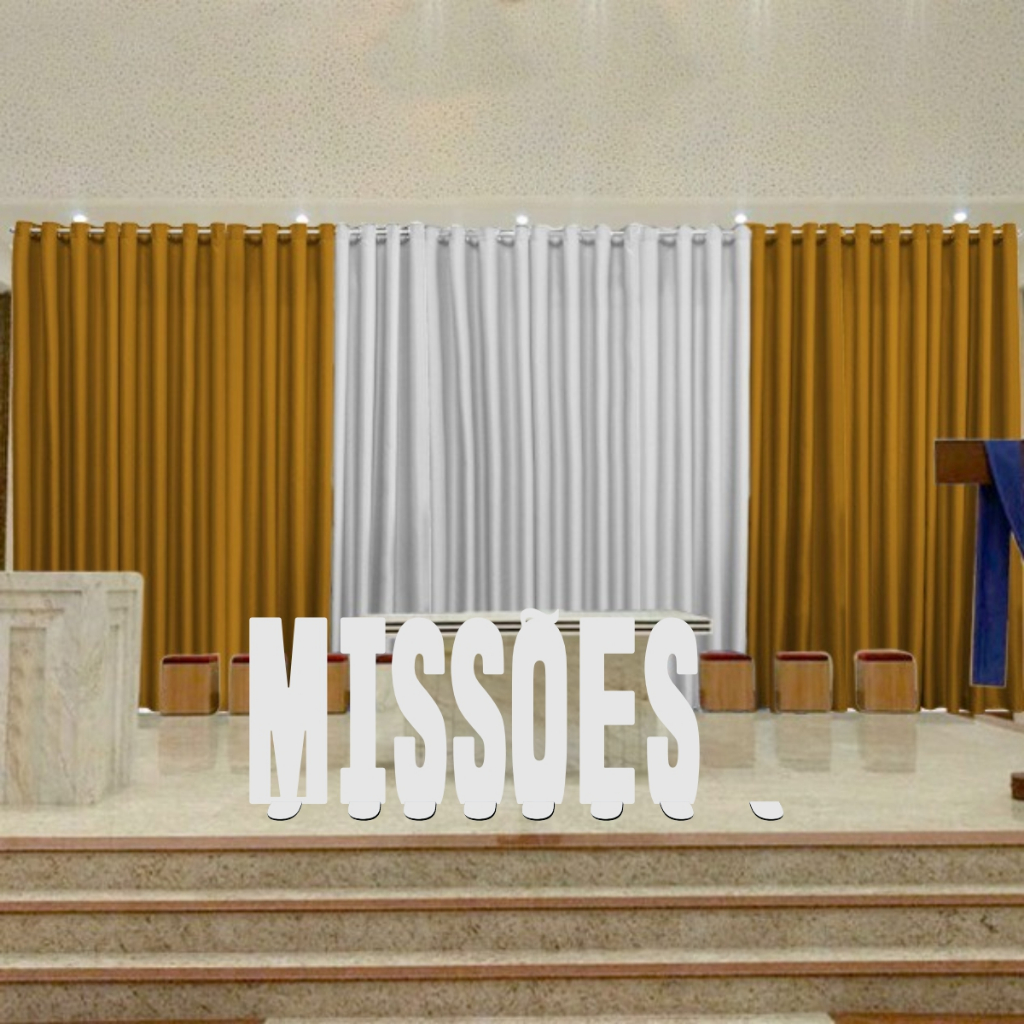 Missões Mdf GROSSO Branco 60cm De Altura Fica Em Pé