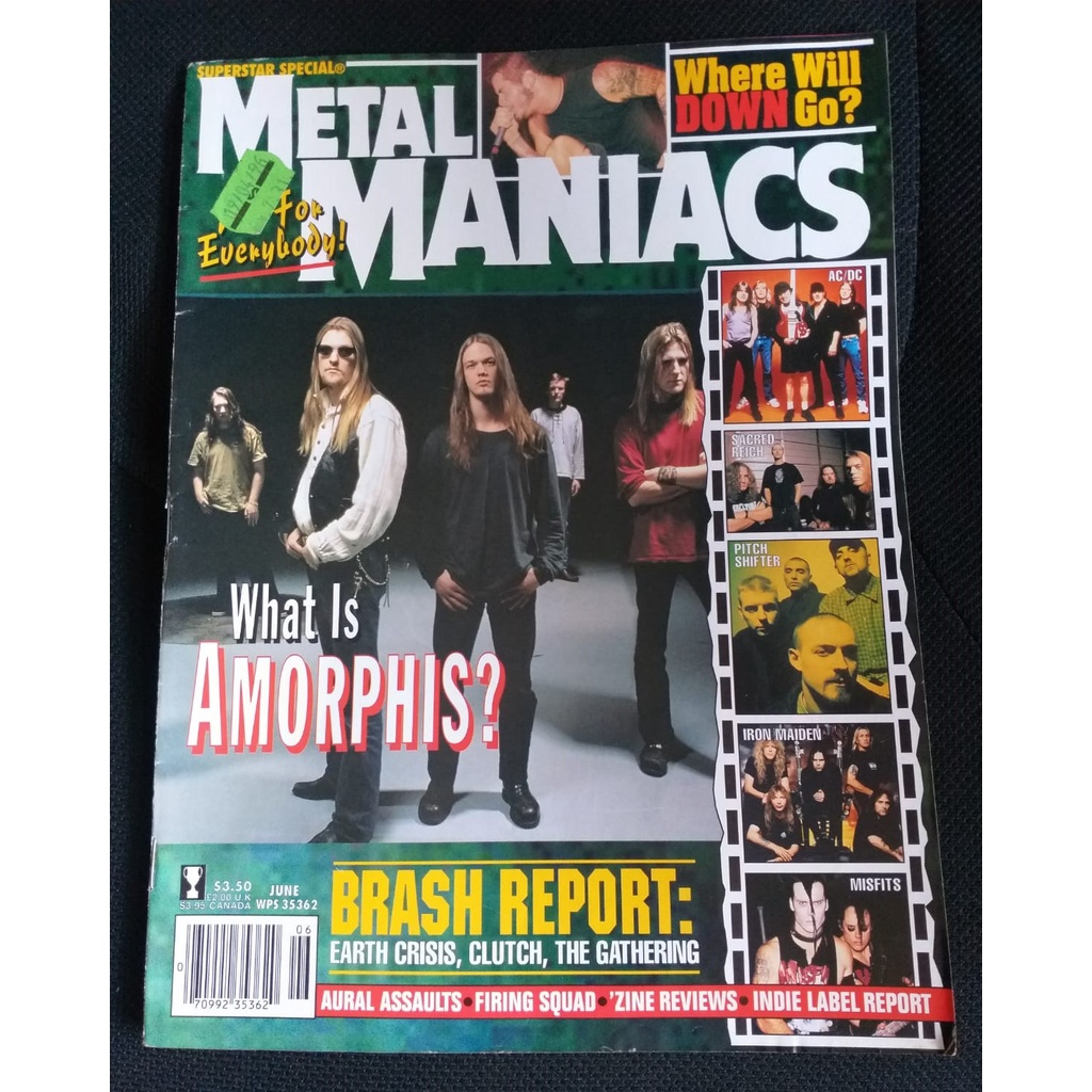 Lote COM 4 Revistas METAL MANIACS - Amorphis - Paradise Lost - Black Sabbath - Seaweed