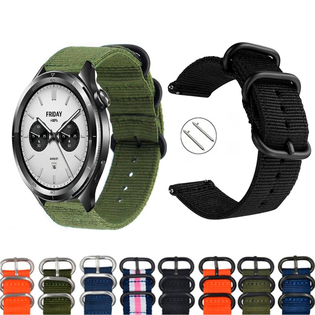Pulseira 22mm Nylon Nato para Smartwatch Xiaomi Watch S4 de Engate Rapido