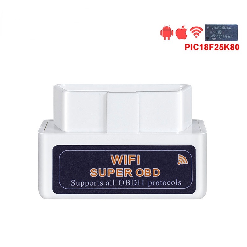 ELM327 WIFI Com Chip PIC18F25K80 Super Mini V1.5 OBDII OBD2 Ferramenta De Diagnóstico Automático IOS Android iPhone iPad