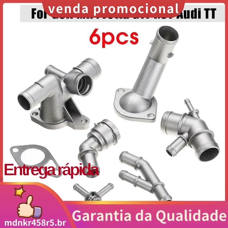 6Pcs Conector De Alumínio Para Mangueira De Resfriamento Do Motor Supercharger Pipe MK4 Golf Jetta GLI TT 1J0121087E . mdnkr458r5br