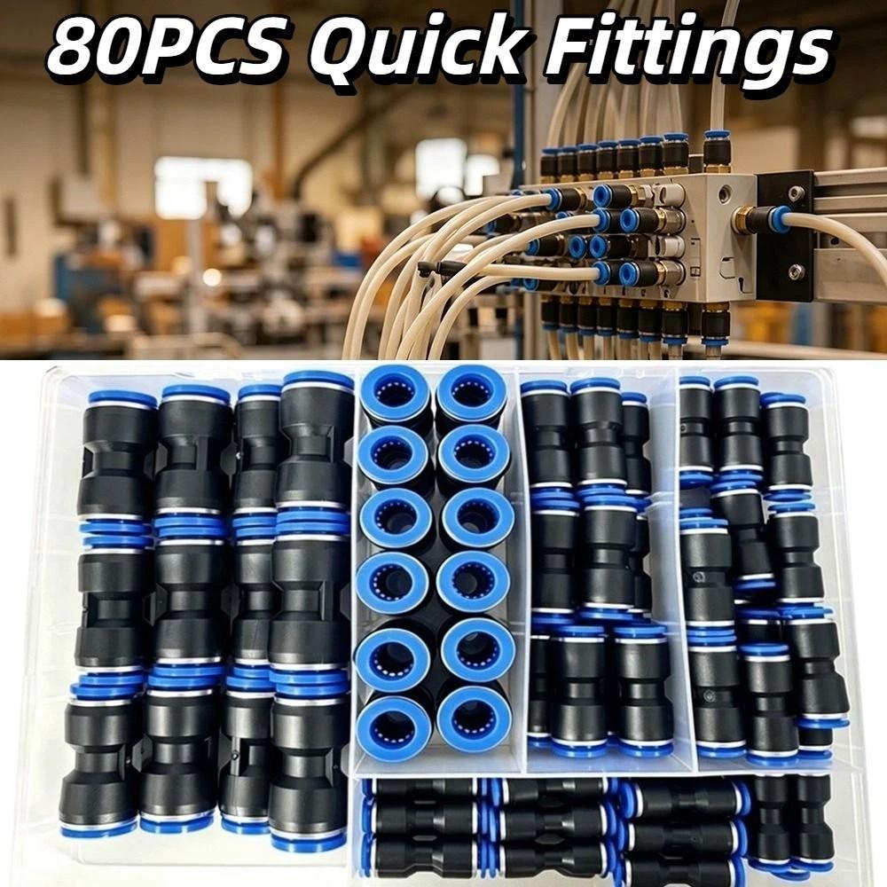 Acessórios Rápidos , Conector Pneumático De Plástico Rígido , Push in 1/4 ′ Pu/Pv/Pe/Py Pipe Connector