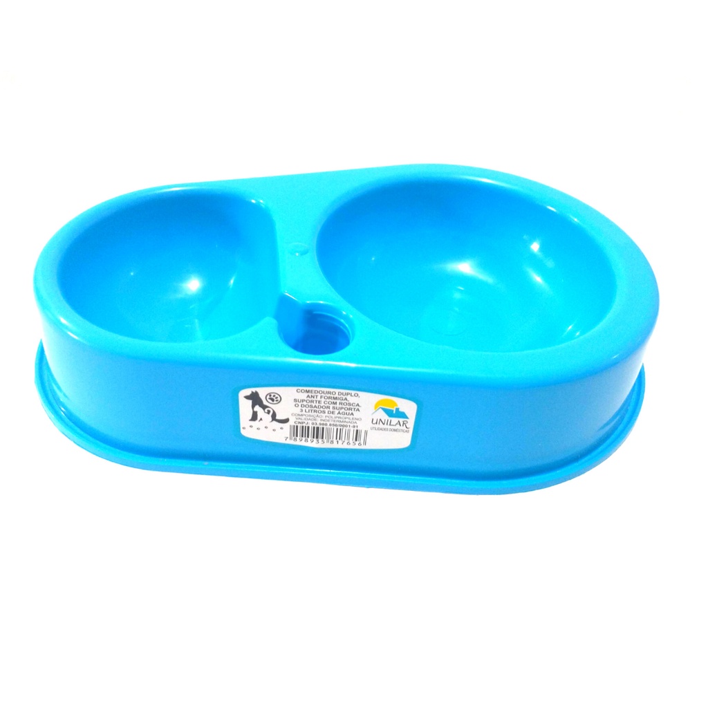 Comedouro Duplo Anti Formiga Para Cães E Gatos
