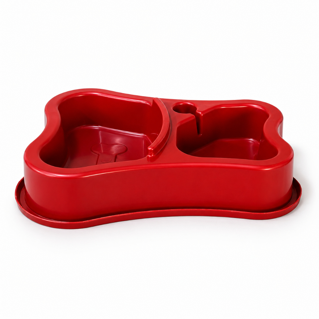 Comedouro Duplo para Cães e Gatos com Bebedouro Automático para Garrafa PET e Anti-Formiga