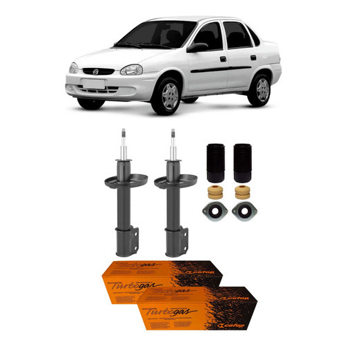 Par Amortecedor +kit Dianteiro Corsa Classic 1994/2009 Cofap