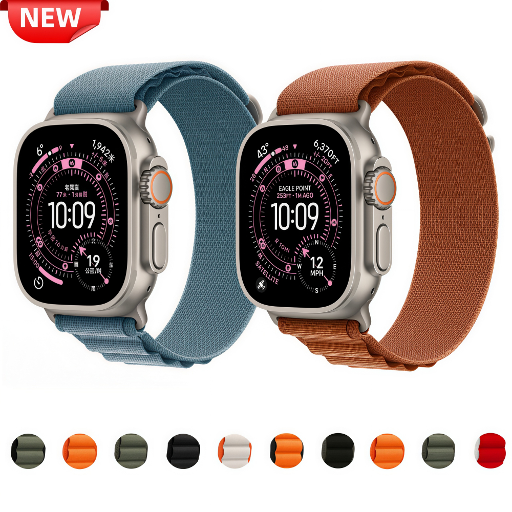 Nylon Alpine Loop Pulseira De Sport Para Apple Watch 11 10 42mm 46mm 40mm 44mm 38mm 41mm 45mm 49mm Ultra 3 iWatch Banda