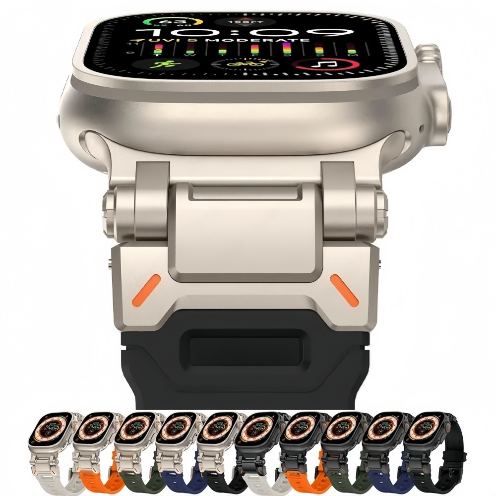 Silicone Esportes Pulseira Para Apple Watch Ultra 3 49mm 44mm 42mm 45mm iWatch 11 10 46mm Sport Banda De Silicone