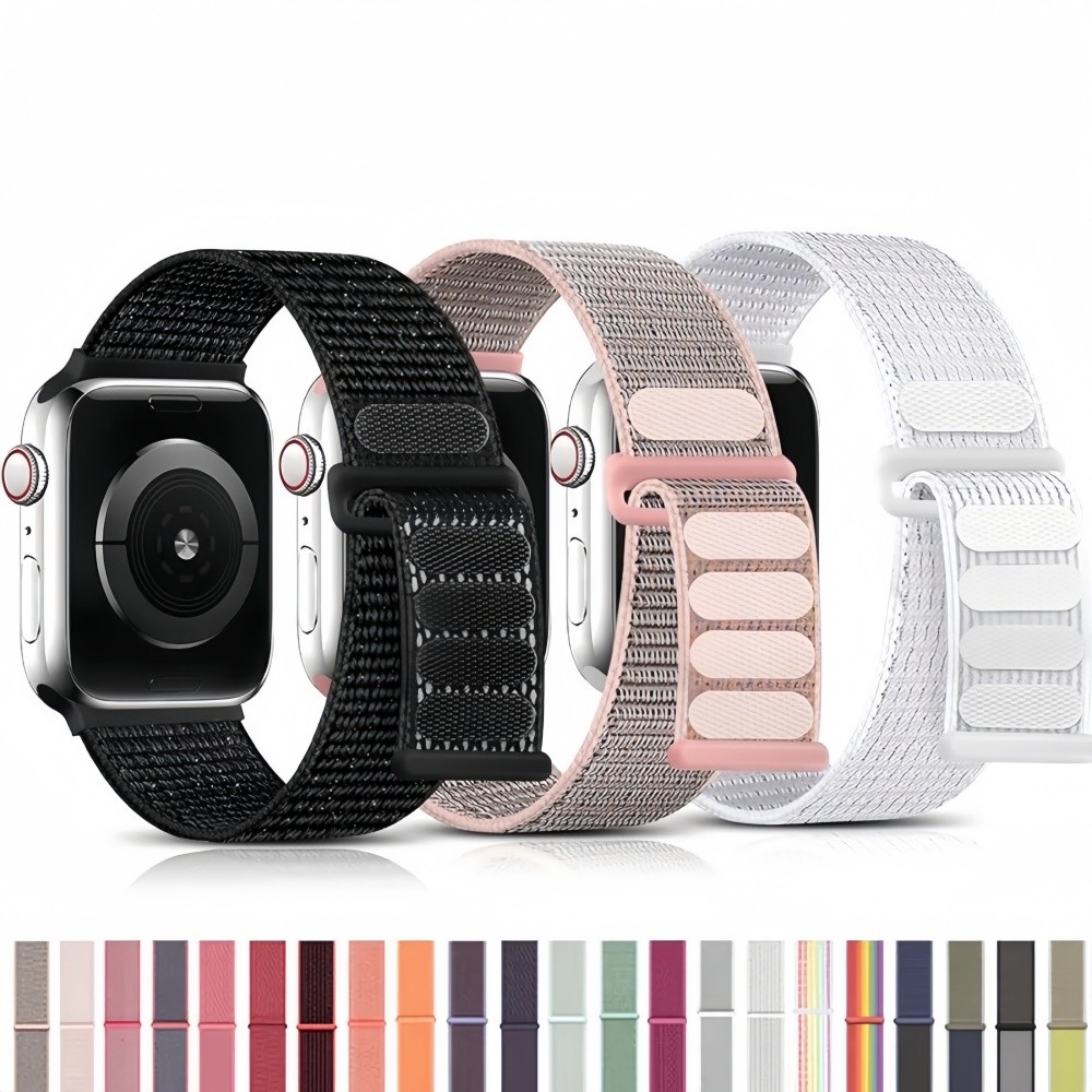 Loop Pulseira De Nylon Para Apple Watch Ultra 49mm 44mm 40mm 38mm 41mm 42mm 45mm 46mm iWatch Série 10 11 Sport Banda