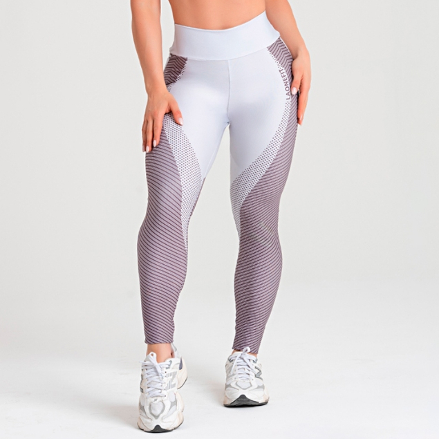 Calça Legging Feminina de Academia Alta Blackout Cós Anatômico Zero transparência BRIGADEIRO - LAONEFIT