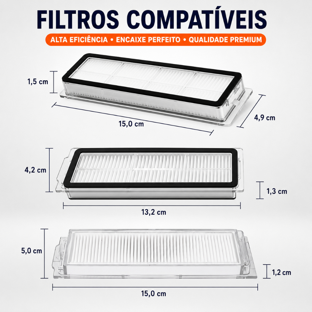 Filtro Hepa Robo Xiaomi X20, X10 (Max, Pro, Plus) S10, LDS, Dreame, Mijia, Viomi, Mi Robot Aspirador Mop 2 Ultra, etc.