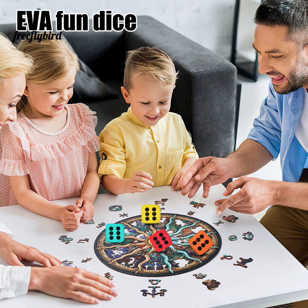 Reusable Foam Dice 6/8cm Giant Eva Rounded Corner Six-sided for Board Games Casino Party Decoration Kids Toy Game Prop F
