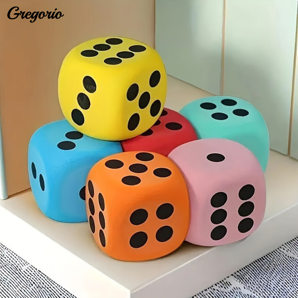 6/8cm Giant Eva Foam Dice Rounded Corner Large Six-sided for Board Games Casino Party Decoration Kids Toy Gaming Prop Fu