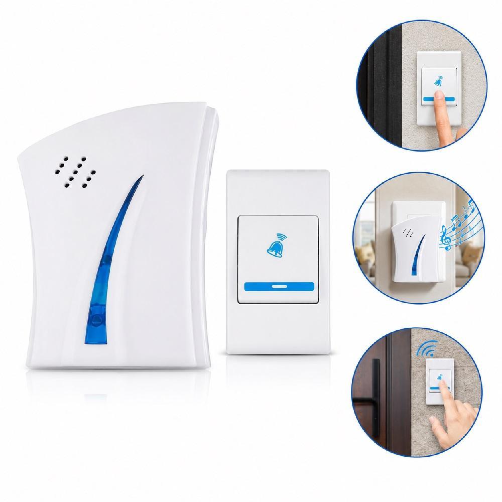 CAMPAINHA SEM FIO RESIDENCIAL COMERCIAL 32 TOQUES ACIONADOR WIRELESS LONGO ALCANCE MULTIUSO EMERGENCIA