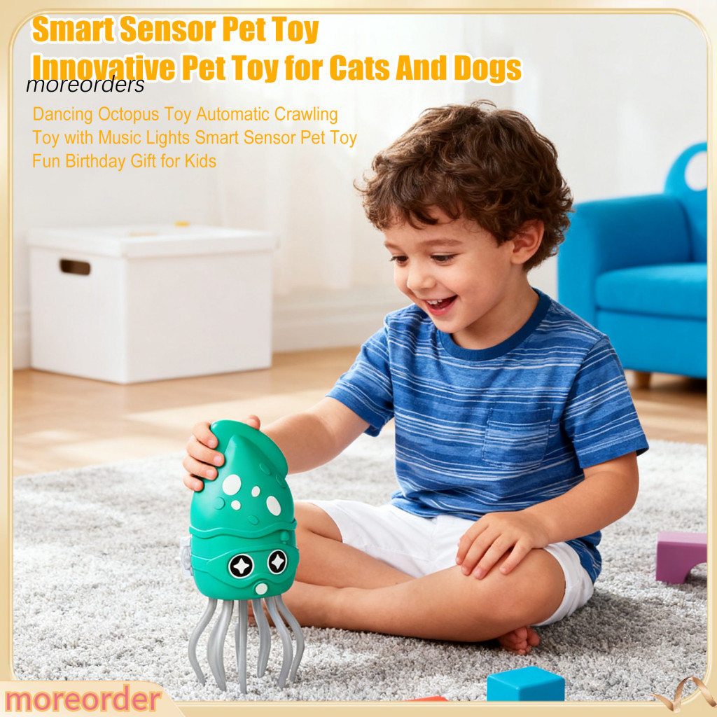 Dancing Octopus Toy with Music Lights Automatic Crawling Sensor Pet Fun Birthday Gift for Kids – for Children Southeas