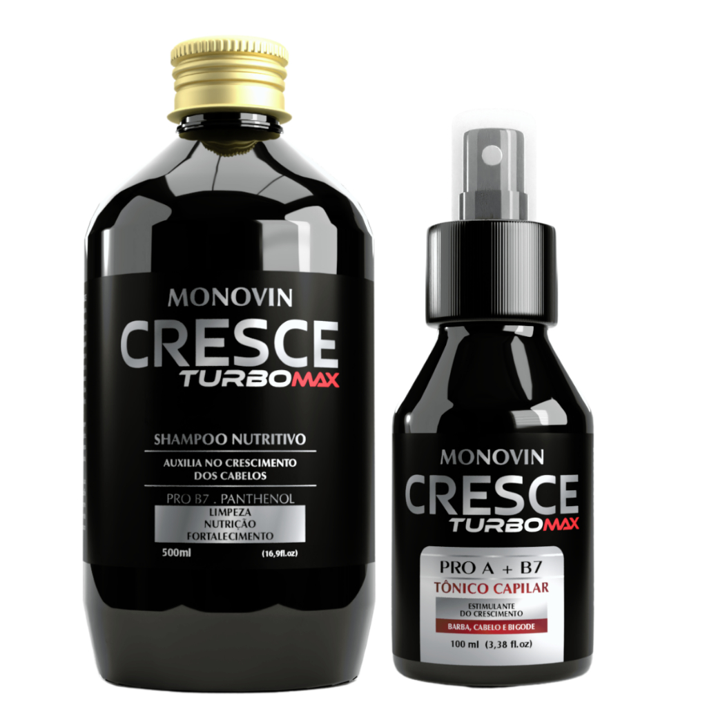 Kit Monovin Shampoo E Tônico Crescimento Capilar Vitaminas A+ B5 D-pantenol