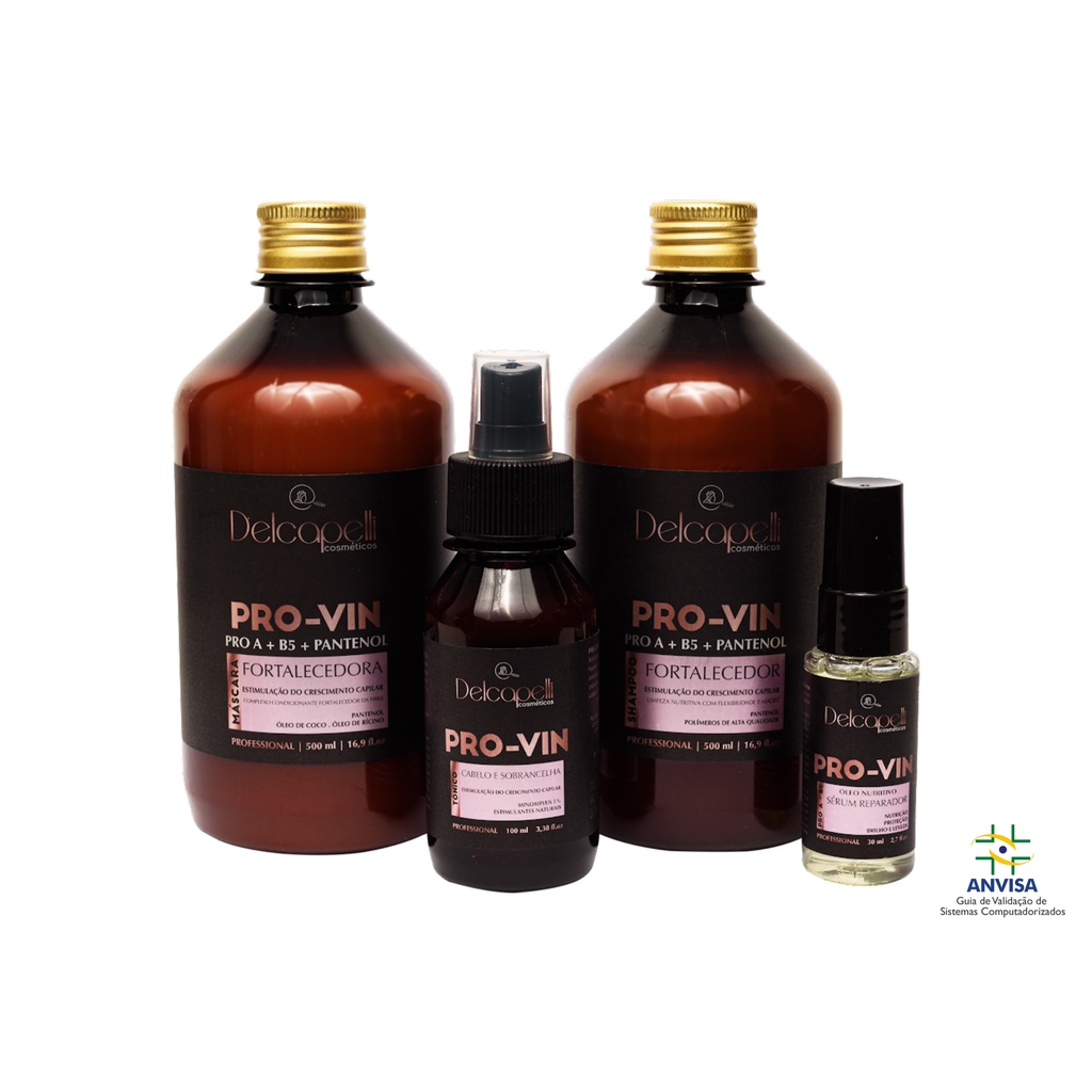 Kit Monovin Extreme Shampoo Tônico Capilar Crescimento Antiqueda Vitamina B5 Cuidado Diário Completo