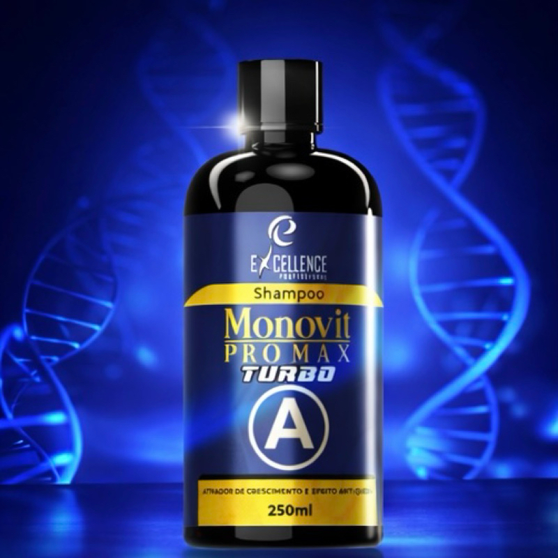Shampoo Monovin-a crescimento capilar e reposição de vitaminas 250ml