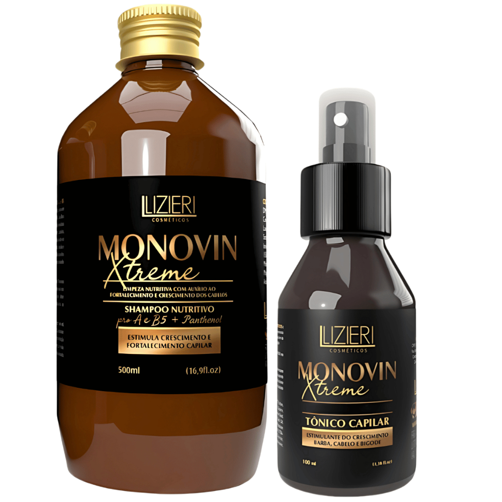 Kit Monovin Extreme Shampoo E Tônico Crescimento Capilar Acelerado Antiqueda