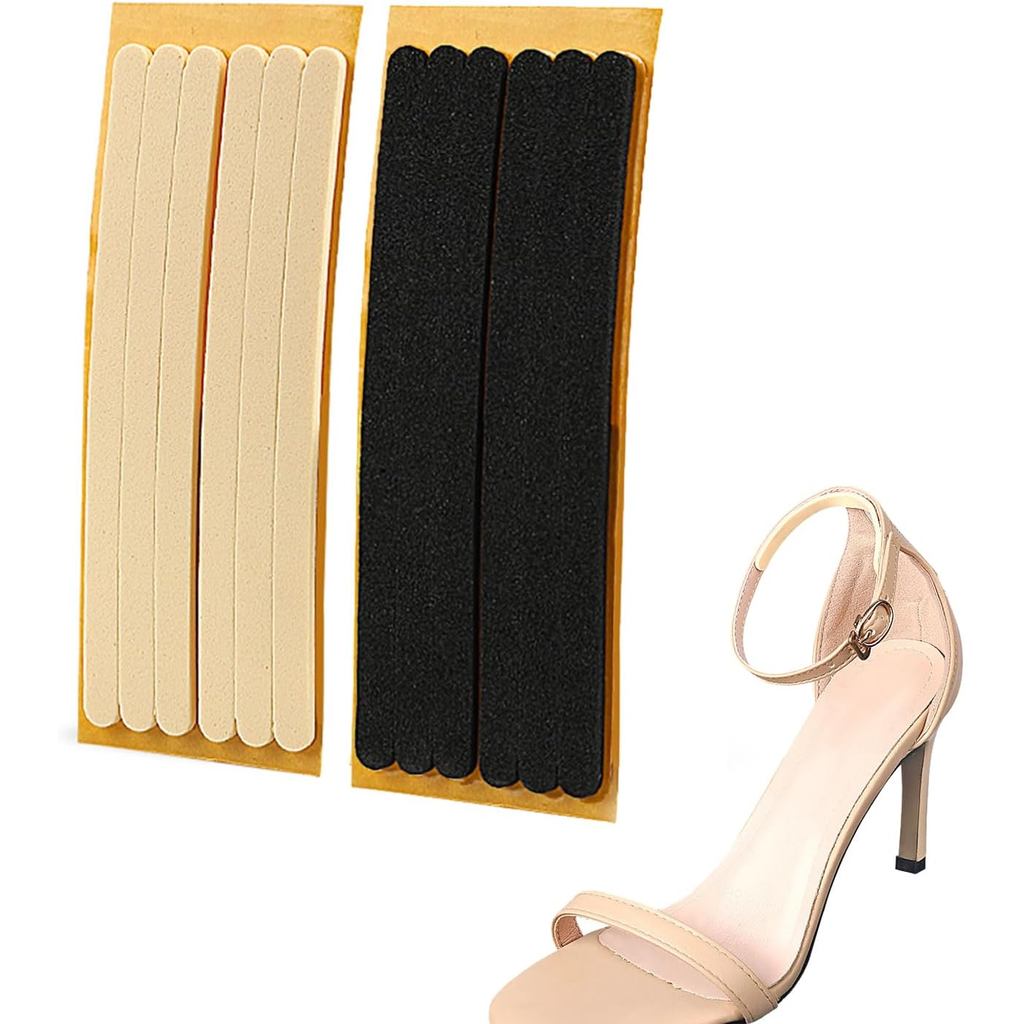 12 Pcs Women Strap Cushion Insert Heel Grips Anti Slip Heel Liners Adhesive Shoe Grips Thin Straps for High Heels W
