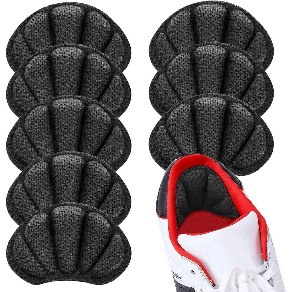8PCS Heel Pads,Heel Grips Inserts,Reusable Heel Guards Liners,Mesh Self-Adhesive Cushion Pads,Prevent Slipping