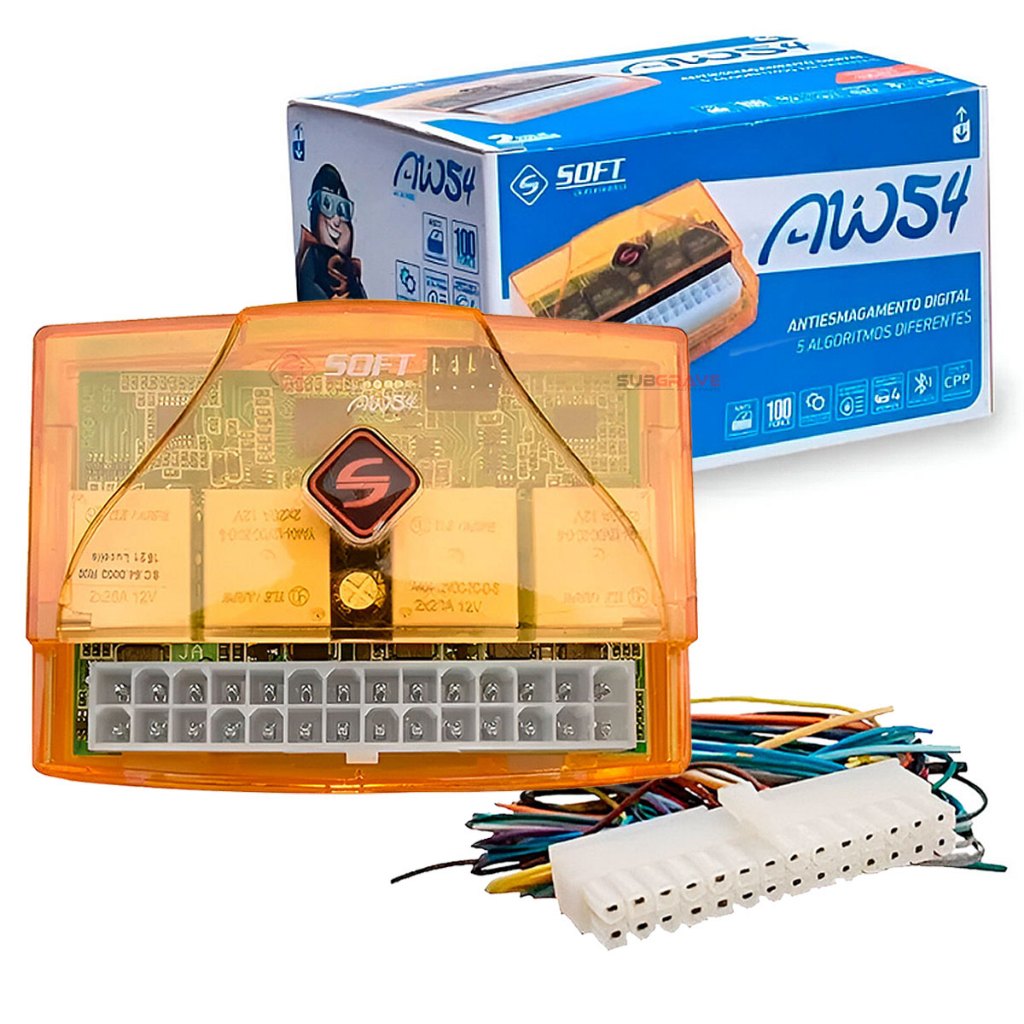 Módulo Subida E Descida De Vidro Elétrico Soft Aw54 4 Portas