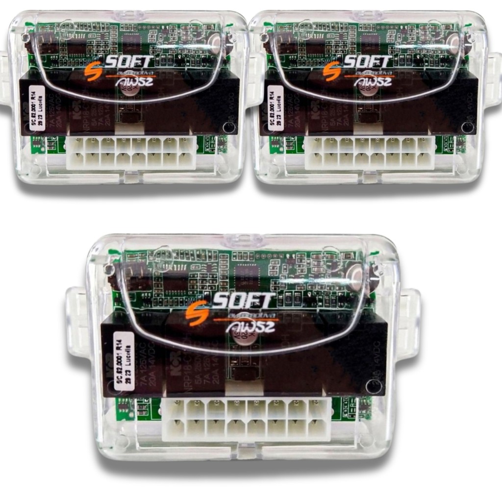 Kit 3 Módulos Subida Vidro Elétrico Soft Aw52 Soft 2 Portas