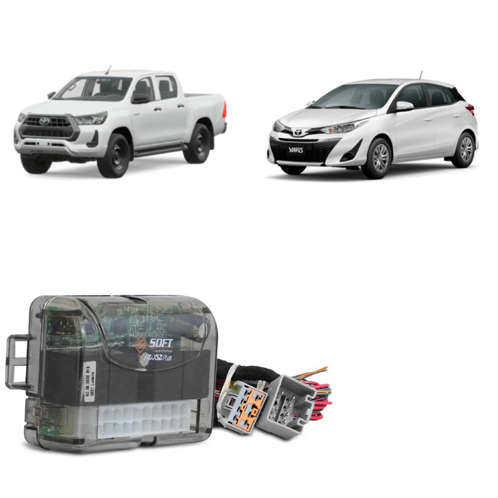 Módulo Vidro Elétrico Toyota Hilux 2015+ Toyota Yaris 2018+ AW52 Unique Soft Automotiva-AA.52.0008
